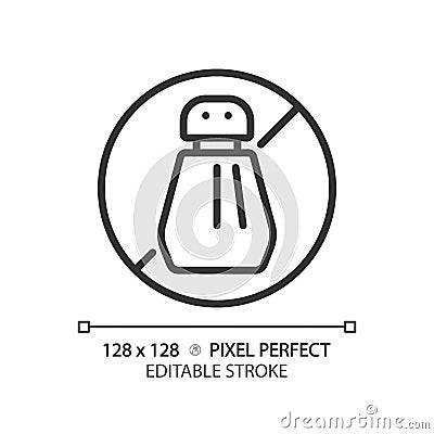 2D customizable thin linear black no pesticides icon Vector Illustration