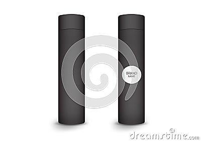 3d cylindrical box package, product design,Vector illustration. Vector Illustration