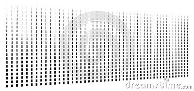 3d dashed lines geometric pattern. Irregular stripes in perspective. Segmented streaks. Straight parallel strips design. Abstract Vector Illustration