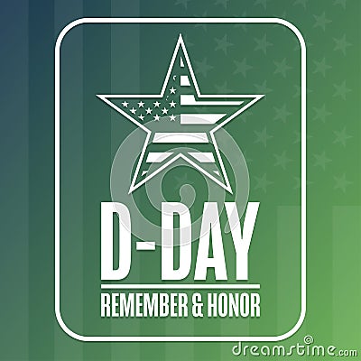 D-Day. Normandy landings. Holiday concept. Template for background, banner, card, poster with text inscription. Vector Vector Illustration