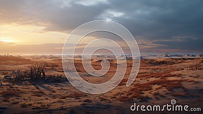 2d Desert Scene In New Skyrim Video Wallpaper Stock Photo