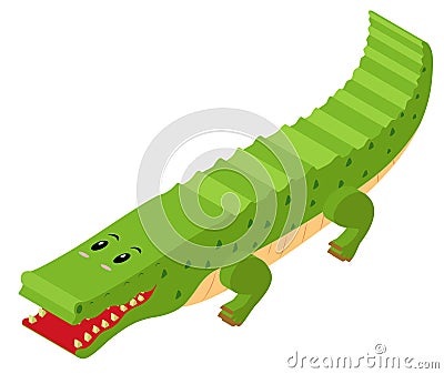 3D design for crocodile Vector Illustration