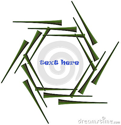 3d design hex frame design and text area Stock Photo