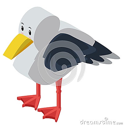 3D design for seagull Vector Illustration