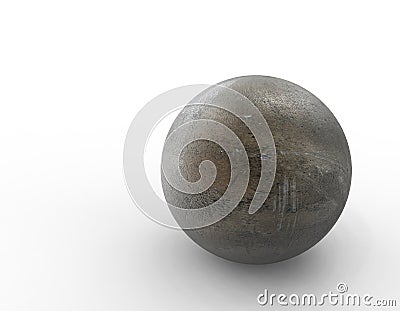 3D digital render of sphere with reflection Stock Photo