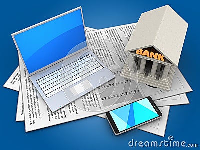 3d documents Cartoon Illustration