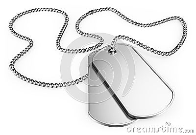 3D Dog tags Stock Photo