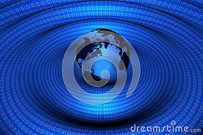 Binary globe Stock Photo