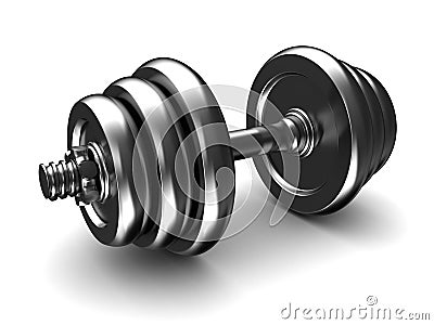 3d dumbell Cartoon Illustration