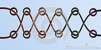 3D Dynamic Molecule Atom Abstract Background Motion line and Circle Stock Photo