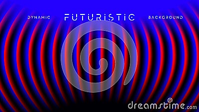 3d dynamic neon retro futuristic widescreen background vector Vector Illustration