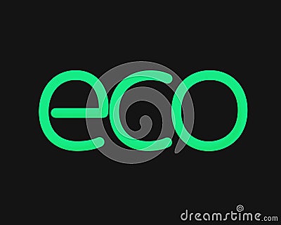 3d eco green sign Stock Photo