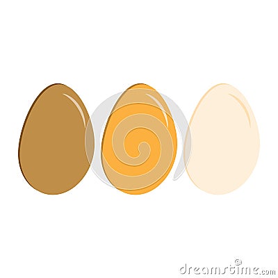 3d eggs on a white background. Vector illustration. Vector Illustration