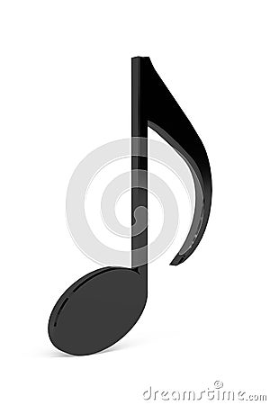 3d eight note music sign isolated on a white background Stock Photo