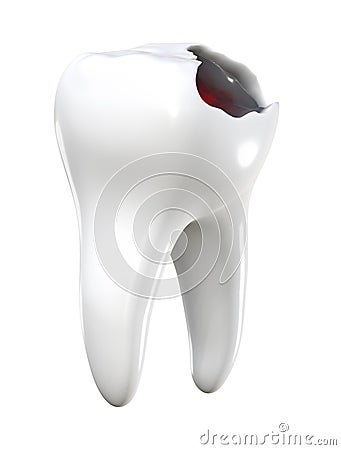 Tooth decay 3D icon transparent illustration Cartoon Illustration
