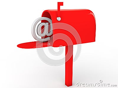 3d email post box Stock Photo