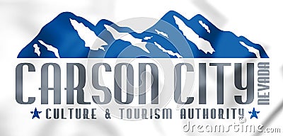 3D Emblem of Carson City Nevada, USA. Stock Photo