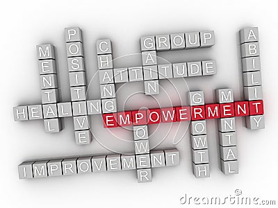 3d Empowerment word cloud concept - Illustration Stock Photo