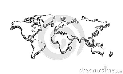 3d Empty Blank White Map Cartoon Vector | CartoonDealer.com #127574543