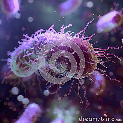 Luminescent Microbial Sphere Stock Photo