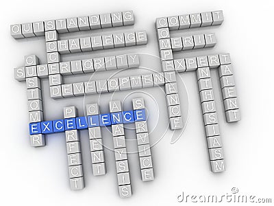 3d Excellence Concept word cloud Stock Photo