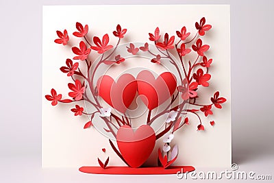 3d festive valentine day greeting card Stock Photo