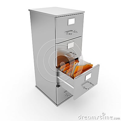 3d file cabinet Stock Photo