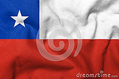 3D Flag of Chile Stock Photo