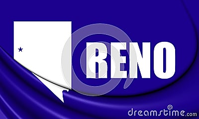 Flag of Reno Nevada, USA. Stock Photo