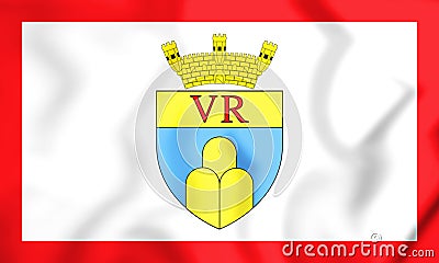 3D Flag of Victoria, Malta. Stock Photo