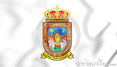 3D Flag of Zacatecas State, Mexico. Stock Photo