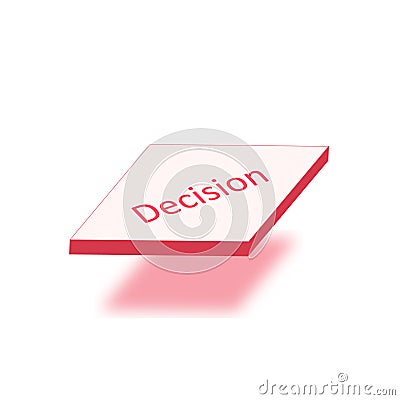 3D Floating flowchart elements - Decision Vector Illustration