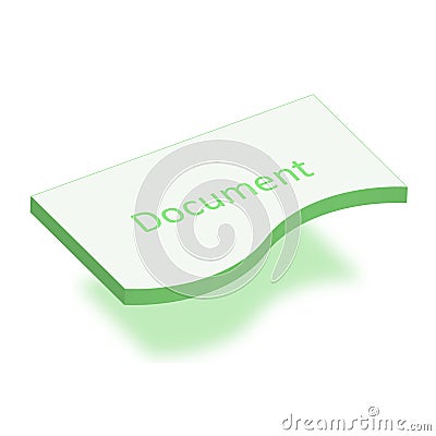 3D Floating flowchart elements - Document Vector Illustration