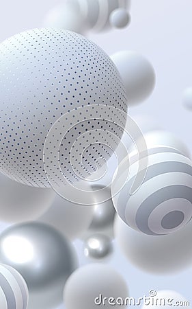 3d flowing spheres. Vector Illustration