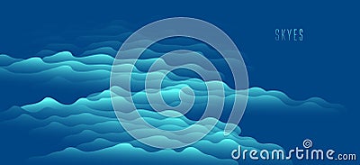 3D fluid gradient color vector abstract background, dimensional dynamic shape in motion, flowing colors design element, trendy Vector Illustration
