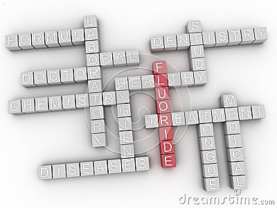 3d Fluoride Concept word cloud Stock Photo