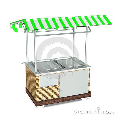 3d food Trolley Cart Stock Photo