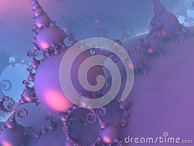 3D Fractal - Extraterrestrial Openwork Bubble Construction 3D Rendering Futuristic Background Stock Photo