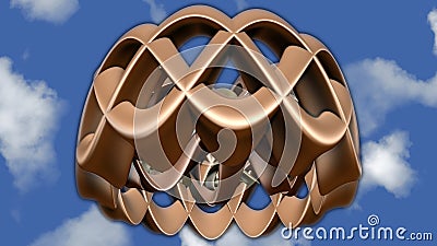 3d abstract fractal object manipulation Stock Photo