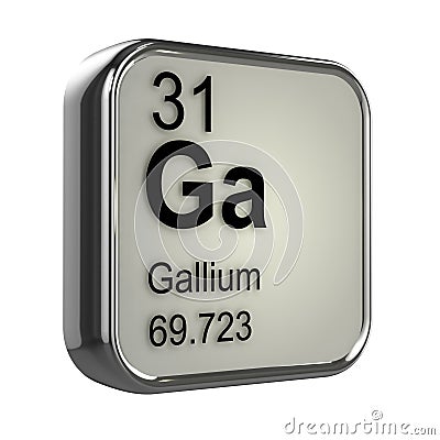 3d Gallium element Stock Photo