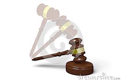 3D gavels - law concept Stock Photo