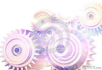 3d gear background Cartoon Illustration