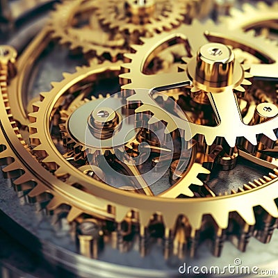 3d gears cog whell background , business teamwork and industry metaphor Stock Photo