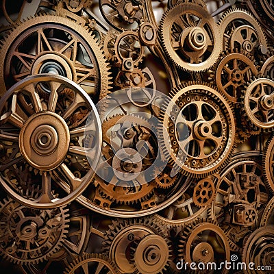 3d gears cog whell background , business teamwork and industry metaphor Stock Photo