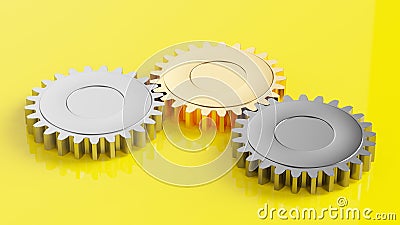 3d gears cog whell render . Stock Photo