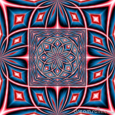 3D Generative render of colorful background tile Stock Photo