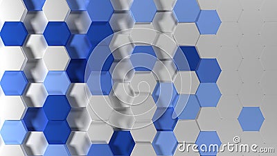 3D Geometric Abstract Hexagonal Wallpaper Background Stock Photo
