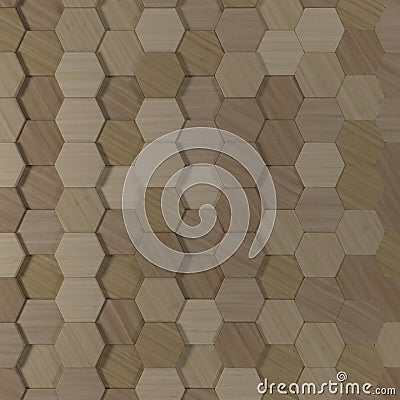 3D Geometric Abstract Hexagonal Wallpaper Background Stock Photo