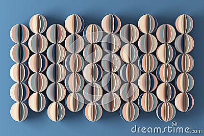 3D geometric background. Vivid abstraction with distributed shapes. Stock Photo