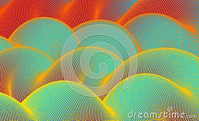 3D geometric shape. Abstract fluid background. Vector illustration. Dynamic twisted line. Giant abstract figures in the form of a Cartoon Illustration